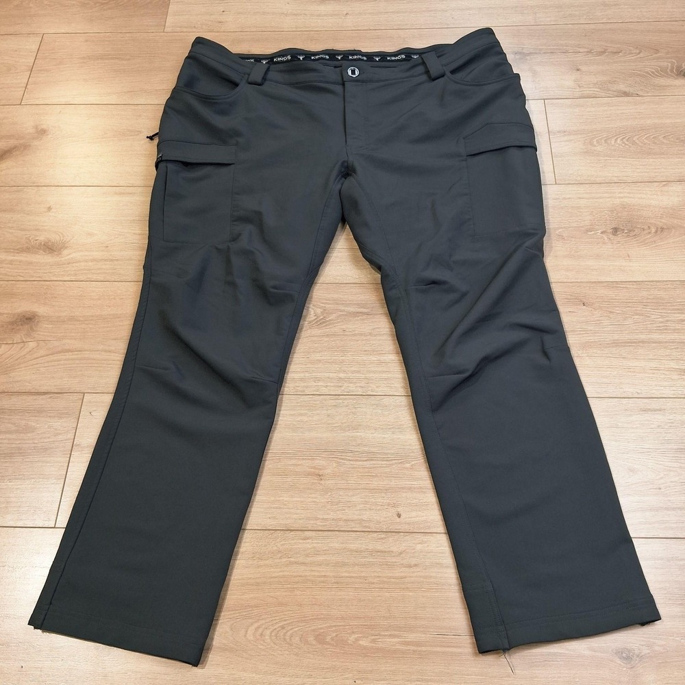 Kings XKG Pants Mens 44x30 Gray Cargo Microfiber Stretch Workwear Outdoor Hiking